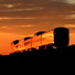 Train at sunset Seward to Anchorage.