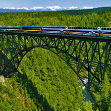 Train crossing Hurricane Gulch.