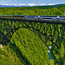 Train crossing Hurricane Gulch.