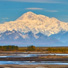 View of Mt. McKinley from GoldStar viewing platform near Talkeetna. 