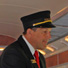 Alaska Railroad conductor in Adventure Class. 