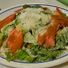 Alaska salmon salad in the GoldStar dining room. 