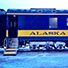 Alaska Railroad winter service train car.