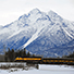 Aurora Winter Train near Anchorage Alaska.