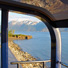 Outdoor viewing platform on the train.