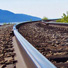 Train track between Anchorage and Whittier. 