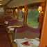 Lower level dining room on the Wilderness Express. 
